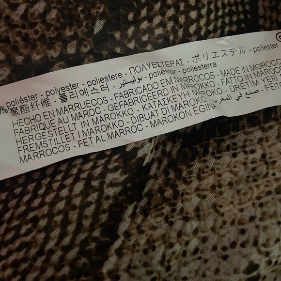 Zara snakeskin print blouse with neck tie - Picture 14 of 15